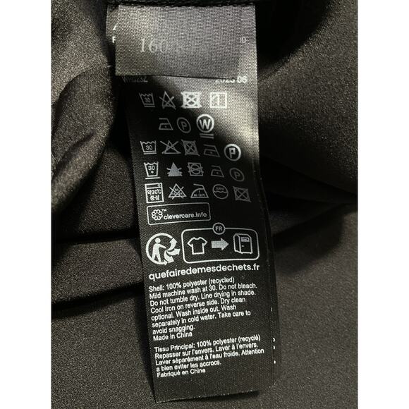 All Saints Black Blouse with White Trim - Picture 5 of 5